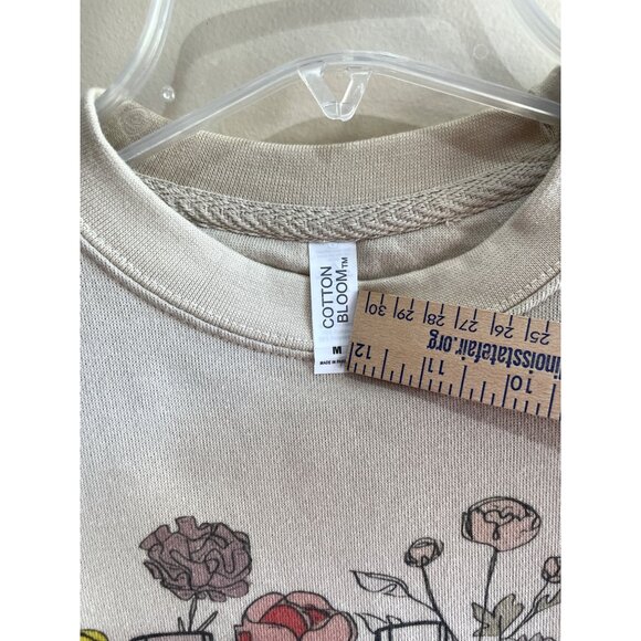 Cotton Bloom Taylor Swift Crew neck Sweatshirt  Womens M BeigeAlbums Books Swift - Picture 5 of 6
